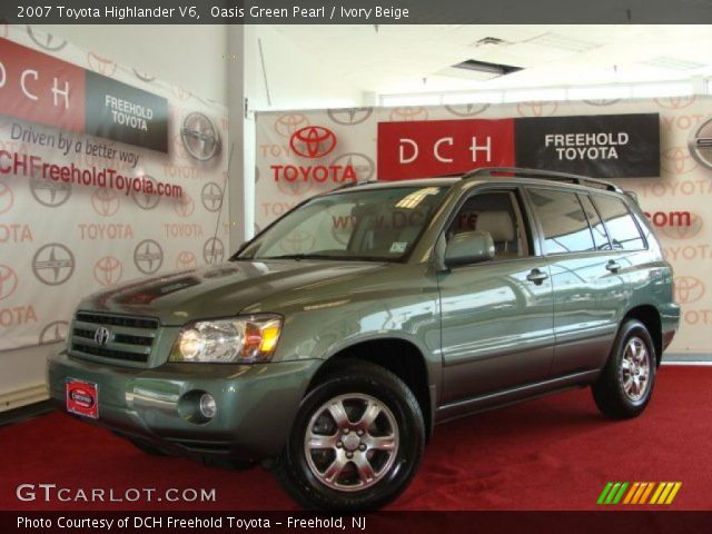 2007 Toyota Highlander V6 in Oasis Green Pearl