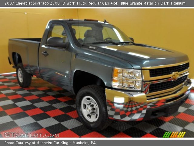 2007 Chevrolet Silverado 2500HD Work Truck Regular Cab 4x4 in Blue Granite Metallic