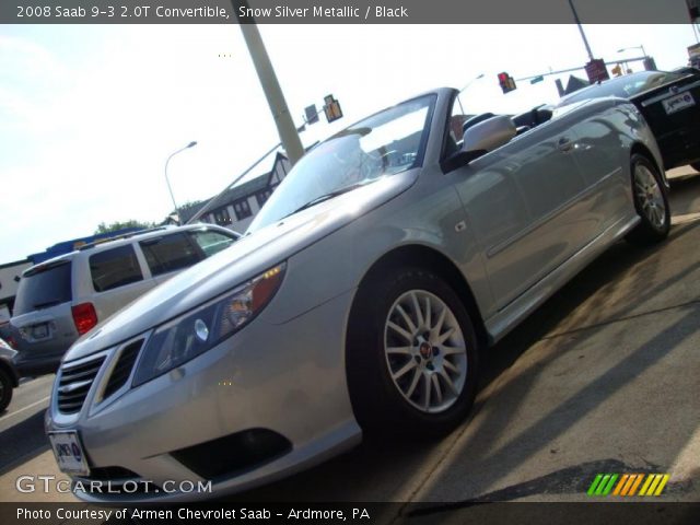 2008 Saab 9-3 2.0T Convertible in Snow Silver Metallic