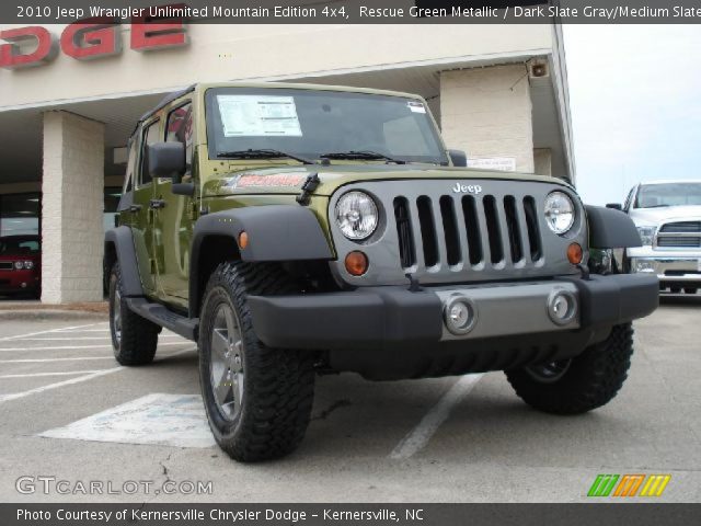 2010 Jeep Wrangler Unlimited Mountain Edition 4x4 in Rescue Green Metallic