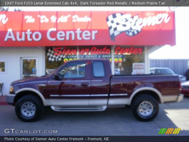 1997 Ford F150 Lariat Extended Cab 4x4 in Dark Toreador Red Metallic