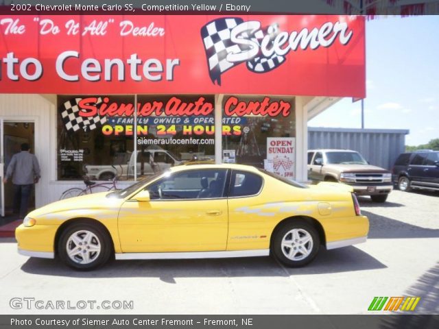 2002 Chevrolet Monte Carlo SS in Competition Yellow
