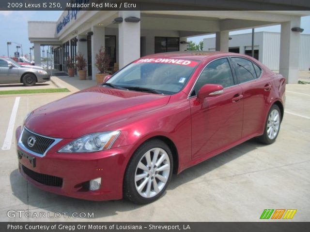 2009 Lexus IS 250 in Matador Red Mica