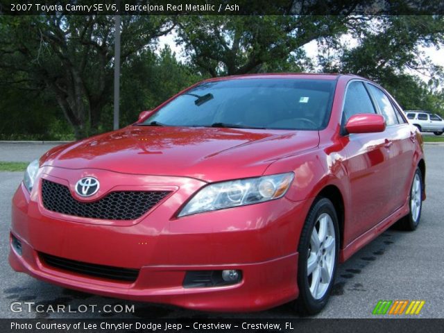 2007 Toyota Camry SE V6 in Barcelona Red Metallic