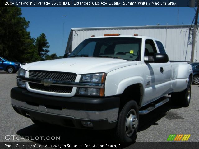 2004 Chevrolet Silverado 3500HD LT Extended Cab 4x4 Dually in Summit White