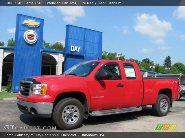 2008 GMC Sierra 1500 Extended Cab 4x4 in Fire Red