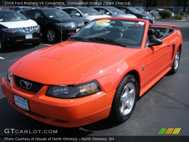 2004 Ford Mustang V6 Convertible in Competition Orange