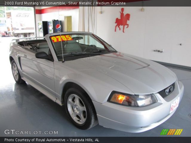 2003 Ford Mustang V6 Convertible in Silver Metallic