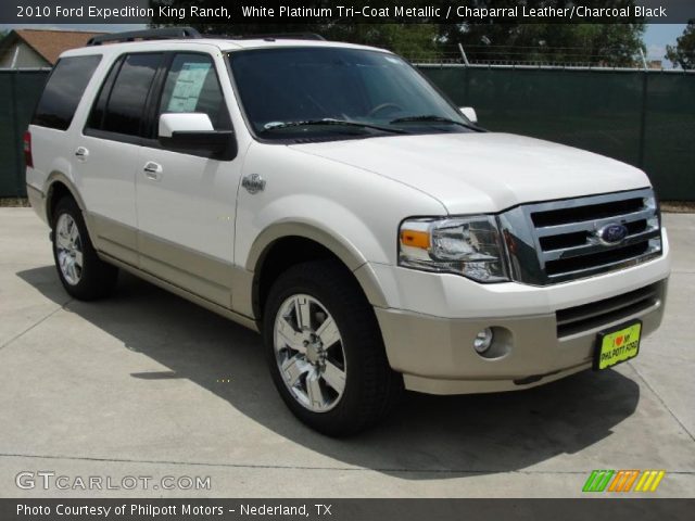 2010 Ford Expedition King Ranch in White Platinum Tri-Coat Metallic