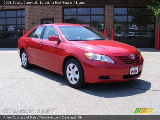 2008 Toyota Camry LE in Barcelona Red Metallic