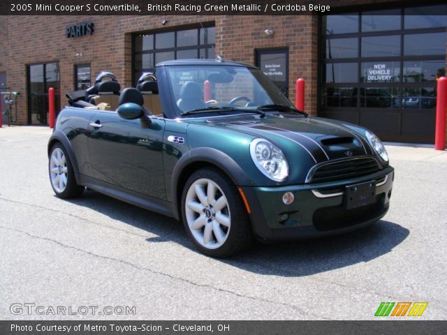 2005 Mini Cooper S Convertible in British Racing Green Metallic