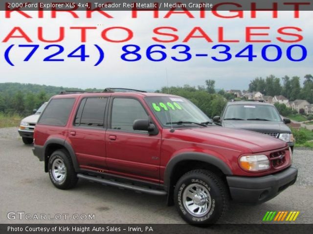 2000 Ford Explorer XLS 4x4 in Toreador Red Metallic