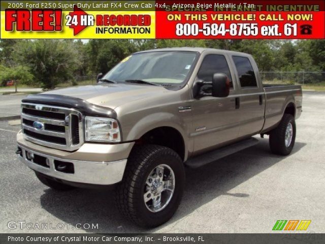 2005 Ford F250 Super Duty Lariat FX4 Crew Cab 4x4 in Arizona Beige Metallic
