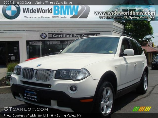 2007 BMW X3 3.0si in Alpine White