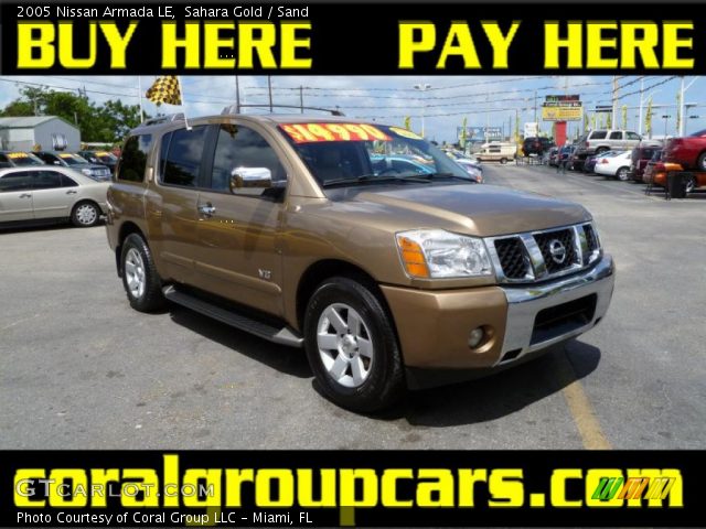 2005 Nissan Armada LE in Sahara Gold