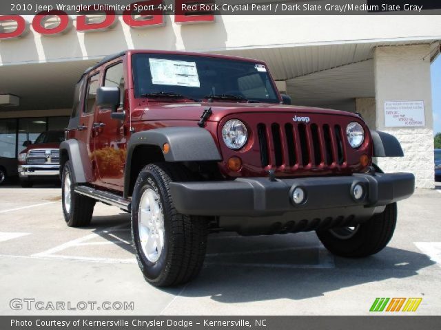 2010 Jeep Wrangler Unlimited Sport 4x4 in Red Rock Crystal Pearl