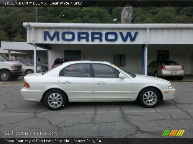 Clear White 2001 Kia Optima Se V6 Gray Interior