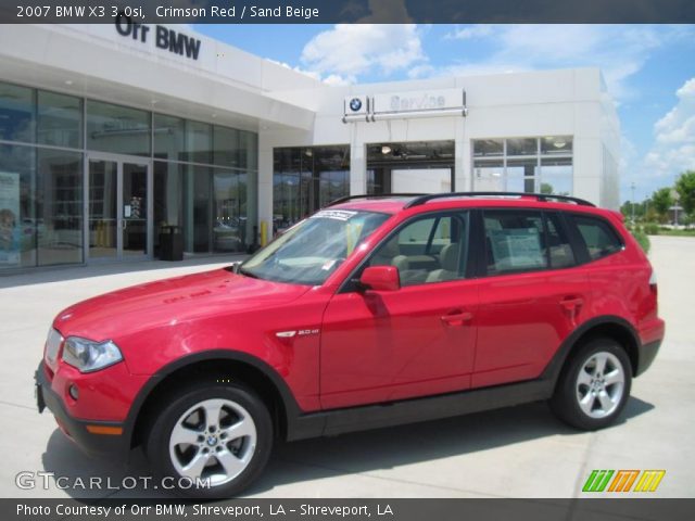 2007 BMW X3 3.0si in Crimson Red