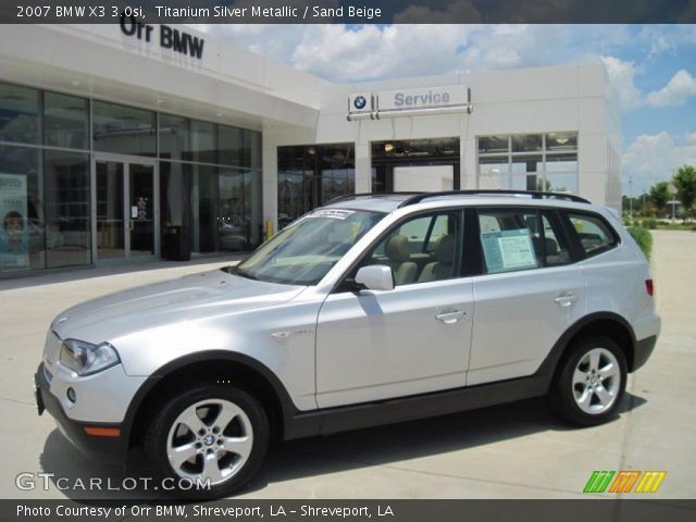 2007 BMW X3 3.0si in Titanium Silver Metallic