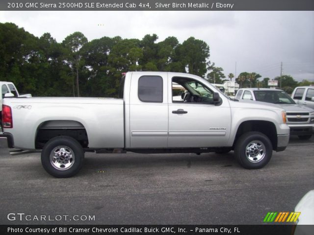 2010 GMC Sierra 2500HD SLE Extended Cab 4x4 in Silver Birch Metallic