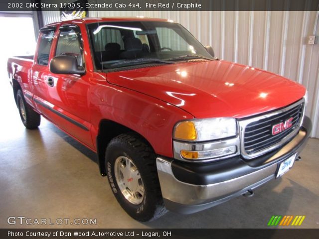 2002 GMC Sierra 1500 SL Extended Cab 4x4 in Fire Red