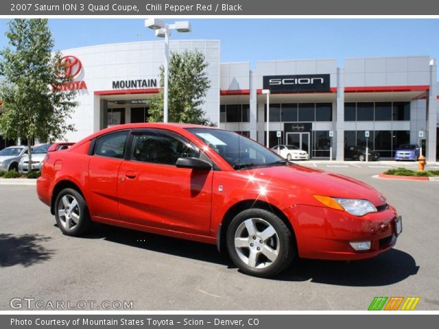 2007 Saturn ION 3 Quad Coupe in Chili Pepper Red