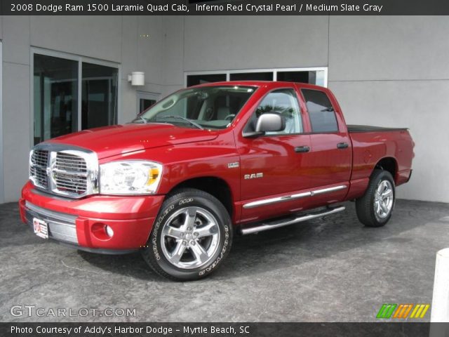 2008 Dodge Ram 1500 Laramie Quad Cab in Inferno Red Crystal Pearl