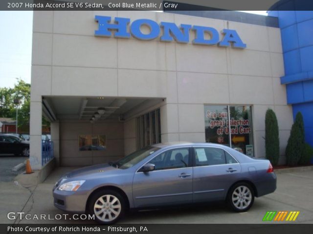 2007 Honda Accord SE V6 Sedan in Cool Blue Metallic