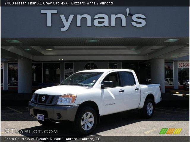 2008 Nissan Titan XE Crew Cab 4x4 in Blizzard White