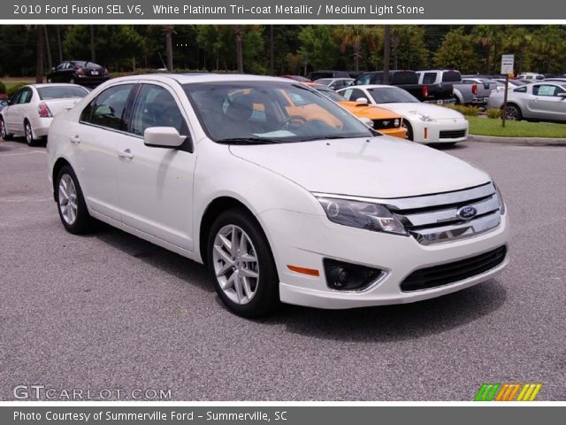 2010 Ford Fusion SEL V6 in White Platinum Tri-coat Metallic