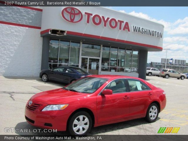 2007 Toyota Camry LE in Barcelona Red Metallic