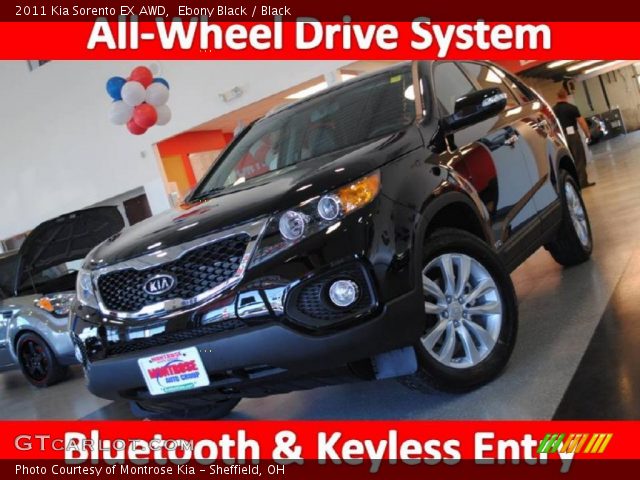 2011 Kia Sorento EX AWD in Ebony Black