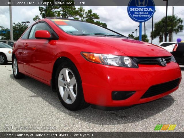 2007 Honda Civic EX Coupe in Rallye Red