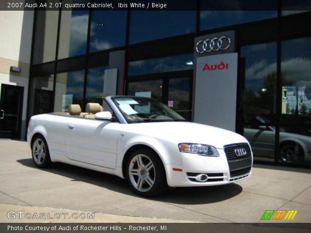 2007 Audi A4 2.0T quattro Cabriolet in Ibis White