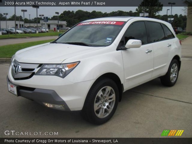 2009 Acura MDX Technology in Aspen White Pearl