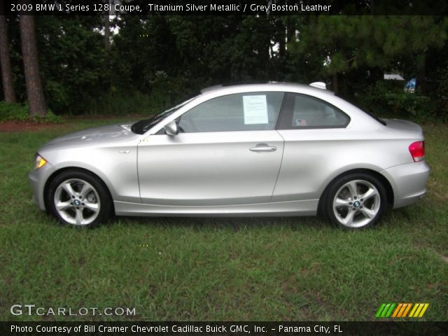 2009 BMW 1 Series 128i Coupe in Titanium Silver Metallic