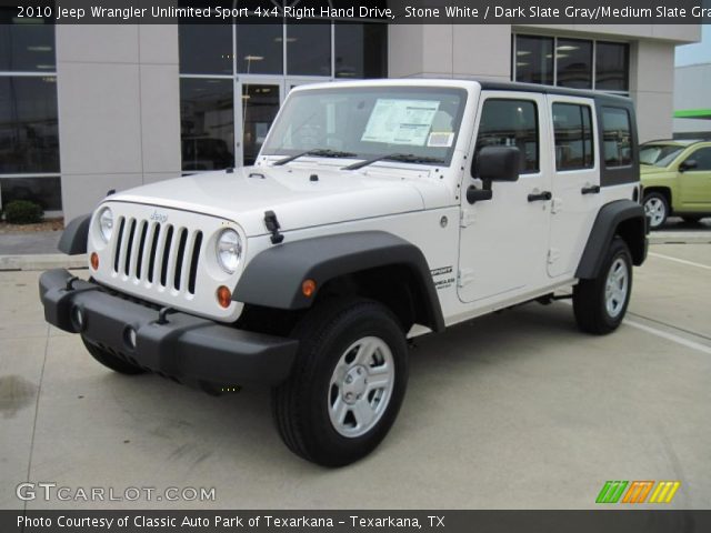 2010 Jeep Wrangler Unlimited Sport 4x4 Right Hand Drive in Stone White