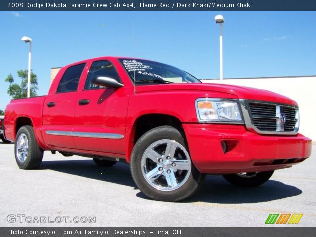 2008 Dodge Dakota Laramie Crew Cab 4x4 in Flame Red