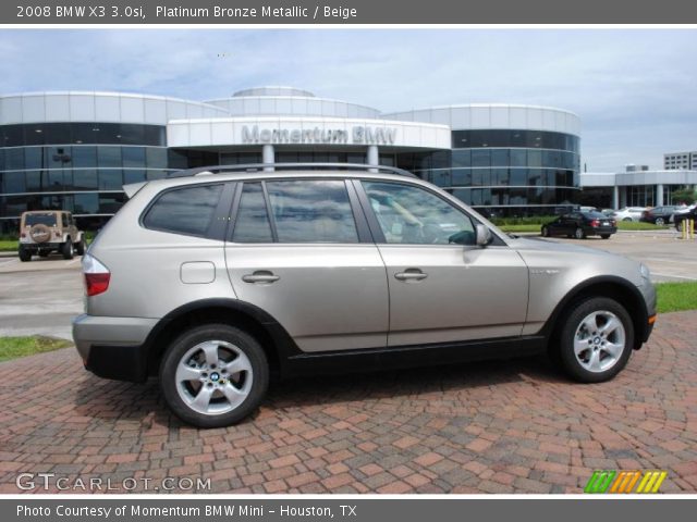 2008 BMW X3 3.0si in Platinum Bronze Metallic