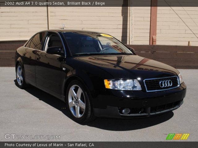 2002 Audi A4 3.0 quattro Sedan in Brilliant Black