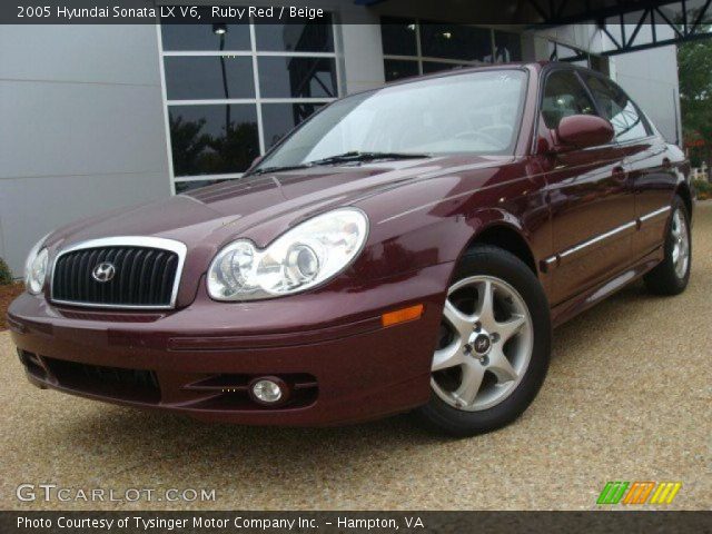 2005 Hyundai Sonata LX V6 in Ruby Red