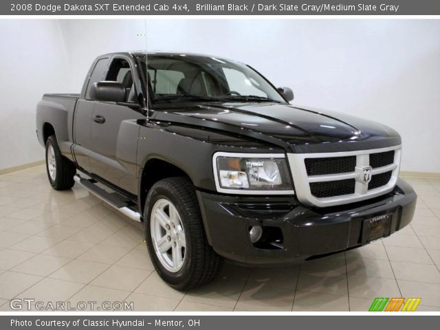 2008 Dodge Dakota SXT Extended Cab 4x4 in Brilliant Black