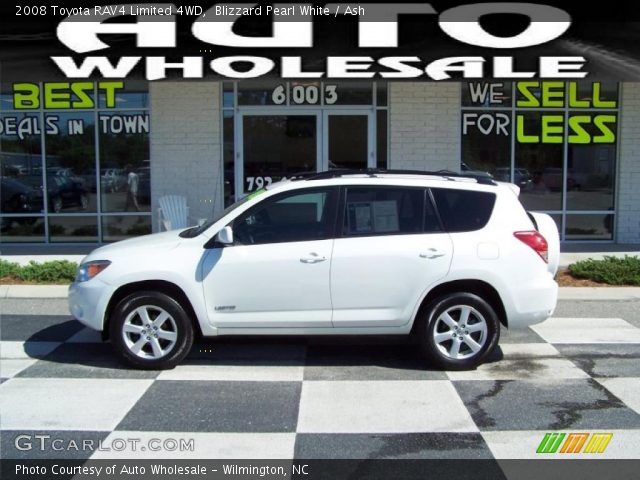 2008 Toyota RAV4 Limited 4WD in Blizzard Pearl White