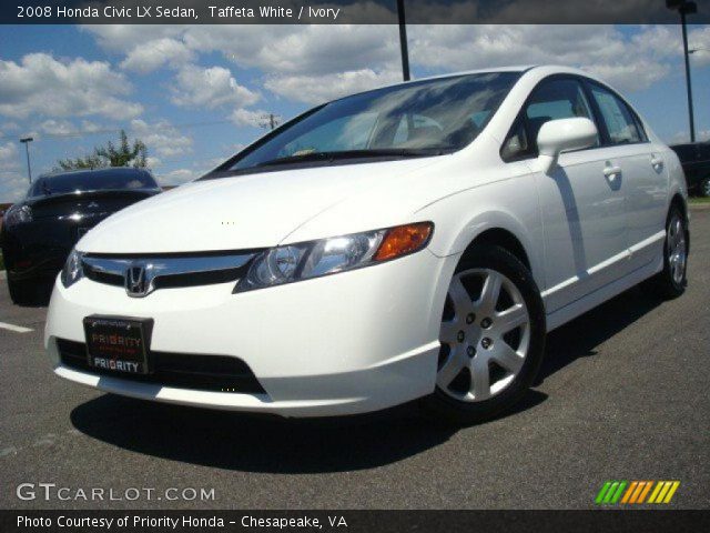 2008 Honda Civic LX Sedan in Taffeta White