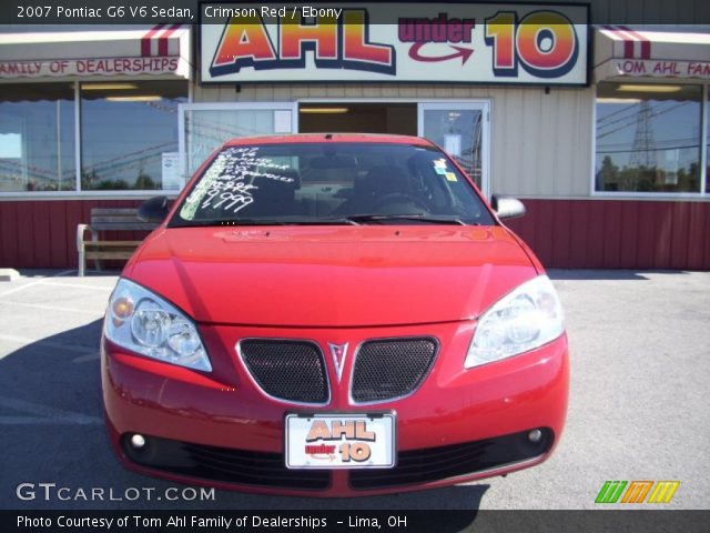 2007 Pontiac G6 V6 Sedan in Crimson Red