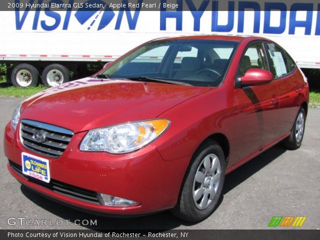 2009 Hyundai Elantra GLS Sedan in Apple Red Pearl