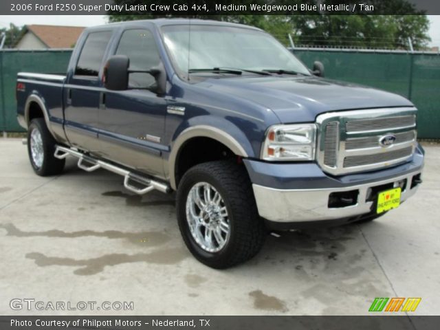 2006 Ford F250 Super Duty Lariat Crew Cab 4x4 in Medium Wedgewood Blue Metallic