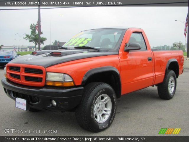 2002 Dodge Dakota Regular Cab 4x4 in Flame Red