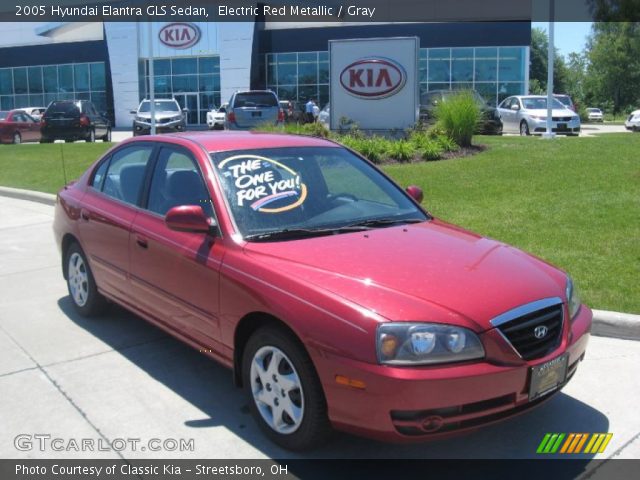 2005 Hyundai Elantra GLS Sedan in Electric Red Metallic