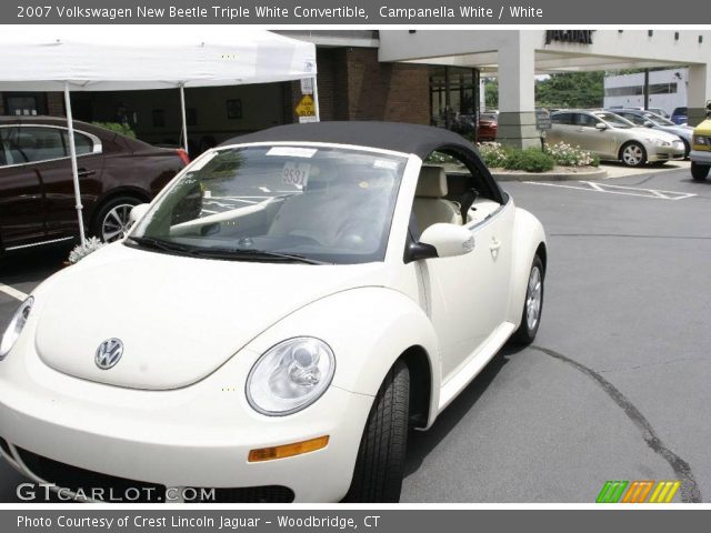 2007 Volkswagen New Beetle Triple White Convertible in Campanella White